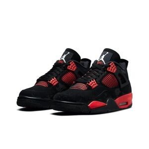 Jordan Men's Black and Red Sneakers